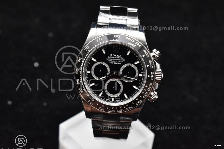 SBF 1:1 Factory VS Steel 126500 Black Rolex Daytona Movement 1051 904L SL4801 SunProtective Dial in 0810